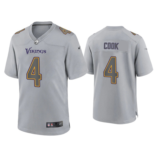 Men's Minnesota Vikings #4 Dalvin Cook Grey Atmosphere Fashion Stitched Game Jersey Men's Minnesota Vikings #4 Dalvin Cook Grey Atmosphere Fashion Stitched Game Jersey